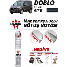Wulberg Fiat Doblo Füme 675 Rötuş Boya 25 ml Iğne & Fırça Uçlu Kalıcı Çizik Giderici Rutuş