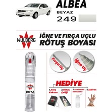 Wulberg Fiat Albea Beyaz 249 Rötuş Boya 25 ml Iğne & Fırça Uçlu Kalıcı Çizik Giderici Rutuş