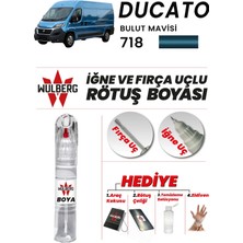 Wulberg Fiat Ducato Bulut Mavisi 718 Rötuş Boya 25 ml Iğne & Fırça Uçlu Kalıcı Çizik Giderici