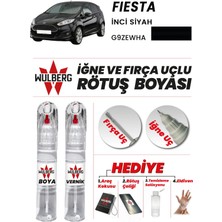 Wulberg Ford Fiesta Inci Siyah G9ZEWHA Rötuş Boya 25 ml + Vernik Iğne & Fırça Uçlu Kalıcı Çizik Giderici