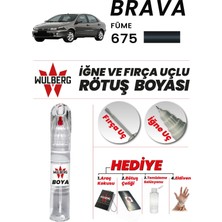 Wulberg Fiat Brava Füme 675 Rötuş Boya 25 ml Iğne & Fırça Uçlu Kalıcı Çizik Giderici Rutuş