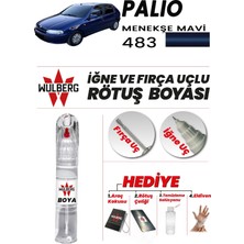 Wulberg Fiat Palio Menekşe Mavi 483 Rötuş Boya 25 ml Iğne & Fırça Uçlu Kalıcı Çizik Giderici