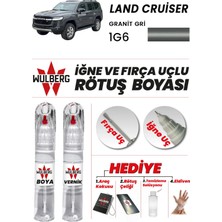 Wulberg Toyota Land Cruiser Granit Gri 1g6 Rötuş Boya 25 ml + Vernik Iğne & Fırça Uçlu Kalıcı Çizik Giderici
