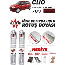 Wulberg Renault Clio Sedefli Kırmızı 783 Rötuş Boya 25 ml + Vernik Iğne & Fırça Uçlu Kalıcı Çizik Giderici