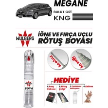 Wulberg Renault Megane Bulut Gri Kng Rötuş Boya 25 ml Iğne & Fırça Uçlu Kalıcı Çizik Giderici