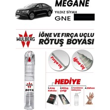 Wulberg Renault Megane Yıldız Siyah Gne Rötuş Boya 25 ml Iğne & Fırça Uçlu Kalıcı Çizik Giderici