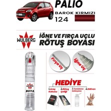 Wulberg Fiat Palio Barok Kırmızı 124 Rötuş Boya 25 ml Iğne & Fırça Uçlu Kalıcı Çizik Giderici