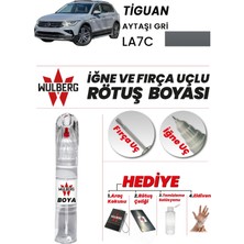 Wulberg Volkswagen Tiguan Aytaşı Gri LA7C Rötuş Boya 25 ml Iğne & Fırça Uçlu Kalıcı Çizik Giderici