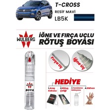 Wulberg Volkswagen T-Cross Resif Mavi LB5K Rötuş Boya 25 ml Iğne & Fırça Uçlu Kalıcı Çizik Giderici