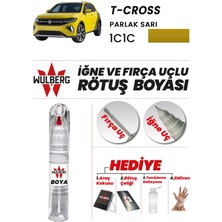 Wulberg Volkswagen T-Cross Parlak Sarı 1C1C Rötuş Boya 25 ml Iğne & Fırça Uçlu Kalıcı Çizik Giderici