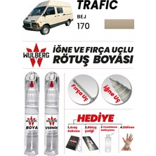 Wulberg Renault Trafic Bej 170 Rötuş Boya 25 ml + Vernik Iğne & Fırça Uçlu Kalıcı Çizik Giderici