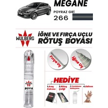 Wulberg Renault Megane Poyraz Gri 266 Rötuş Boya 25 ml Iğne & Fırça Uçlu Kalıcı Çizik Giderici
