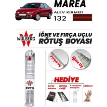 Wulberg Fiat Marea Alev Kırmızı 132 Rötuş Boya 25 ml Iğne & Fırça Uçlu Kalıcı Çizik Giderici Rutuş