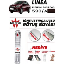 Wulberg Fiat Linea Derin Bordo 590/A Rötuş Boya 25 ml Iğne & Fırça Uçlu Kalıcı Çizik Giderici Rutuş