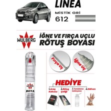 Wulberg Fiat Linea Mistik Gri 612 Rötuş Boya 25 ml Iğne & Fırça Uçlu Kalıcı Çizik Giderici Rutuş