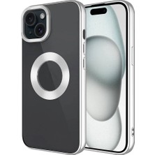 Apple iPhone 15 Plus Kılıf Tek Kamera Çerçeveli Logo Gösteren Zore Omega Kapak