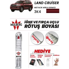 Wulberg Toyota Land Cruiser Metalik Kırmızı 3k4 Rötuş Boya 25 ml Iğne & Fırça Uçlu Kalıcı Çizik Giderici