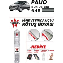 Wulberg Fiat Palio Gümüş Gri 645 Rötuş Boya 25 ml Iğne & Fırça Uçlu Kalıcı Çizik Giderici