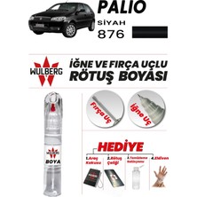 Wulberg Fiat Palio Siyah 876 Rötuş Boya 25 ml Iğne & Fırça Uçlu Kalıcı Çizik Giderici