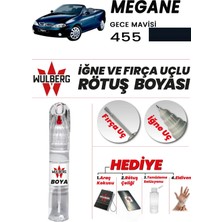 Wulberg Renault Megane Gece Mavisi 455 Rötuş Boya 25 ml Iğne & Fırça Uçlu Kalıcı Çizik Giderici