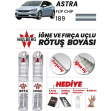 Wulberg Opel Astra Flip Chip 189 Rötuş Boya 25 ml + Vernik Iğne & Fırça Uçlu Kalıcı Çizik Giderici