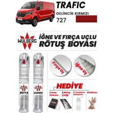 Wulberg Renault Trafic Gelincik Kırmızı 727 Rötuş Boya 25 ml + Vernik Iğne & Fırça Uçlu Kalıcı Çizik Giderici