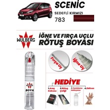 Wulberg Renault Scenic Sedefli Kırmızı 783 Rötuş Boya 25 ml Iğne & Fırça Uçlu Kalıcı Çizik Giderici