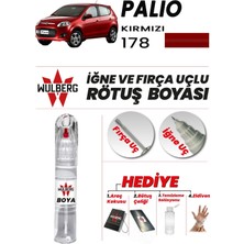 Wulberg Fiat Palio Kırmızı 178 Rötuş Boya 25 ml Iğne & Fırça Uçlu Kalıcı Çizik Giderici