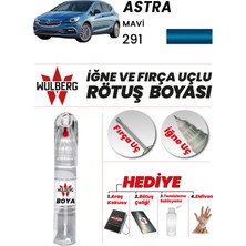 Wulberg Opel Astra Mavi 291 Rötuş Boya 25 ml Iğne & Fırça Uçlu Kalıcı Çizik Giderici Rutuş