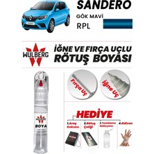 Wulberg Renault Sandero Gök Mavi Rpl Rötuş Boya 25 ml Iğne & Fırça Uçlu Kalıcı Çizik Giderici