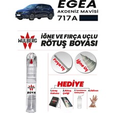 Wulberg Fiat Egea Akdeniz Mavisi 717A Rötuş Boya 25 ml Iğne & Fırça Uçlu Kalıcı Çizik Giderici Rutuş