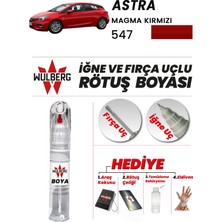 Wulberg Opel Astra Magma Kırmızı 547 Rötuş Boya 25 ml Iğne & Fırça Uçlu Kalıcı Çizik Giderici Rutuş