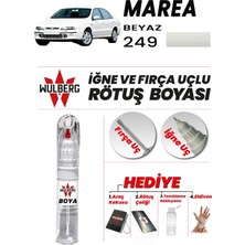 Wulberg Fiat Marea Beyaz 249 Rötuş Boya 25 ml Iğne & Fırça Uçlu Kalıcı Çizik Giderici Rutuş