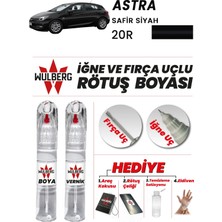Wulberg Opel Astra Safir Siyah 20R Rötuş Boya 25 ml + Vernik Iğne & Fırça Uçlu Kalıcı Çizik Giderici