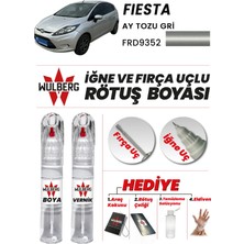 Wulberg Ford Fiesta Ay Tozu Gri 9352 Rötuş Boya 25 ml + Vernik Iğne & Fırça Uçlu Kalıcı Çizik Giderici