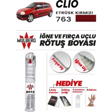 Wulberg Renault Clio Etrüsk Kırmızı 763 Rötuş Boya 25 ml Iğne & Fırça Uçlu Kalıcı Çizik Giderici