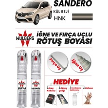 Wulberg Renault Sandero Kül Beji Hnk Rötuş Boya 25 ml + Vernik Iğne & Fırça Uçlu Kalıcı Çizik Giderici