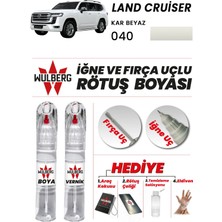Wulberg Toyota Land Cruiser Kar Beyaz 040 Rötuş Boya 25 ml + Vernik Iğne & Fırça Uçlu Kalıcı Çizik Giderici