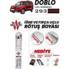 Wulberg Fiat Doblo Lal Kırmızısı 293 Rötuş Boya 25 ml Iğne & Fırça Uçlu Kalıcı Çizik Giderici Rutuş