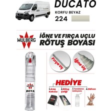 Wulberg Fiat Ducato Korfu Beyaz 224 Rötuş Boya 25 ml Iğne & Fırça Uçlu Kalıcı Çizik Giderici