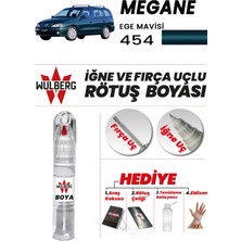 Wulberg Renault Megane Ege Mavisi 454 Rötuş Boya 25 ml Iğne & Fırça Uçlu Kalıcı Çizik Giderici