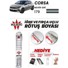 Wulberg Opel Corsa Nehir Gri 179 Rötuş Boya 25 ml Iğne & Fırça Uçlu Kalıcı Çizik Giderici Rutuş