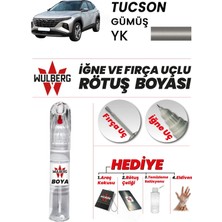 Wulberg Hyundai Tucson Gümüş Yk Rötuş Boya 25 ml Iğne & Fırça Uçlu Kalıcı Çizik Giderici