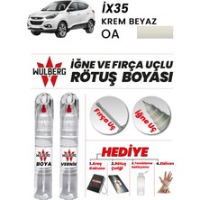 Wulberg Hyundai İX35 Krem Beyaz Oa Rötuş Boya 25 ml + Vernik Iğne & Fırça Uçlu Kalıcı Çizik Giderici