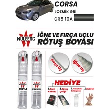 Wulberg Opel Corsa Kozmik Gri Gr5 10A Rötuş Boya 25 ml + Vernik Iğne & Fırça Uçlu Kalıcı Çizik Giderici