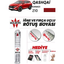 Wulberg Nissan Qashqai Kırmızı Z10 Rötuş Boya 25 ml Iğne & Fırça Uçlu Kalıcı Çizik Giderici