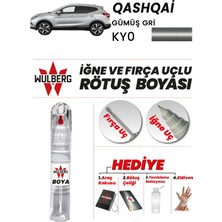Wulberg Nissan Qashqai Gümüş Gri Ky0 Rötuş Boya 25 ml Iğne & Fırça Uçlu Kalıcı Çizik Giderici