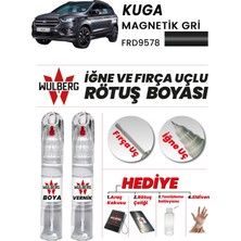 Wulberg Ford Kuga Magnetik Gri 9578 Rötuş Boya 25 ml + Vernik Iğne & Fırça Uçlu Kalıcı Çizik Giderici