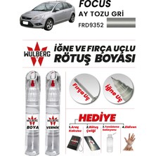 Wulberg Ford Focus Aytozu Gri 9352 Rötuş Boya 25 ml + Vernik Iğne & Fırça Uçlu Kalıcı Çizik Giderici
