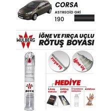 Wulberg Opel Corsa Astreoid Gri 190 Rötuş Boya 25 ml Iğne & Fırça Uçlu Kalıcı Çizik Giderici